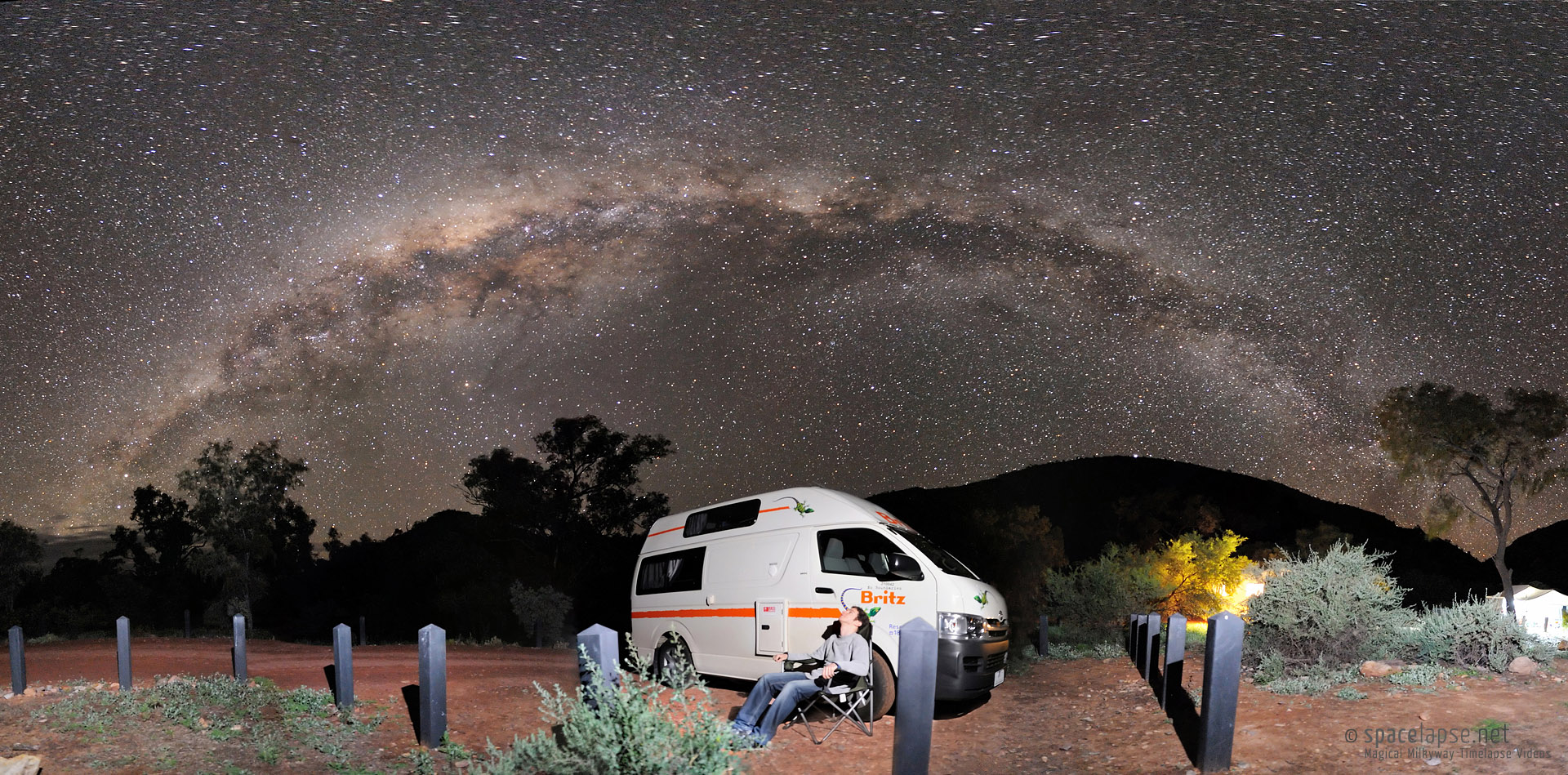 Camping below the milky way - I'm enjoying one of the most beautiful starry skies of the world