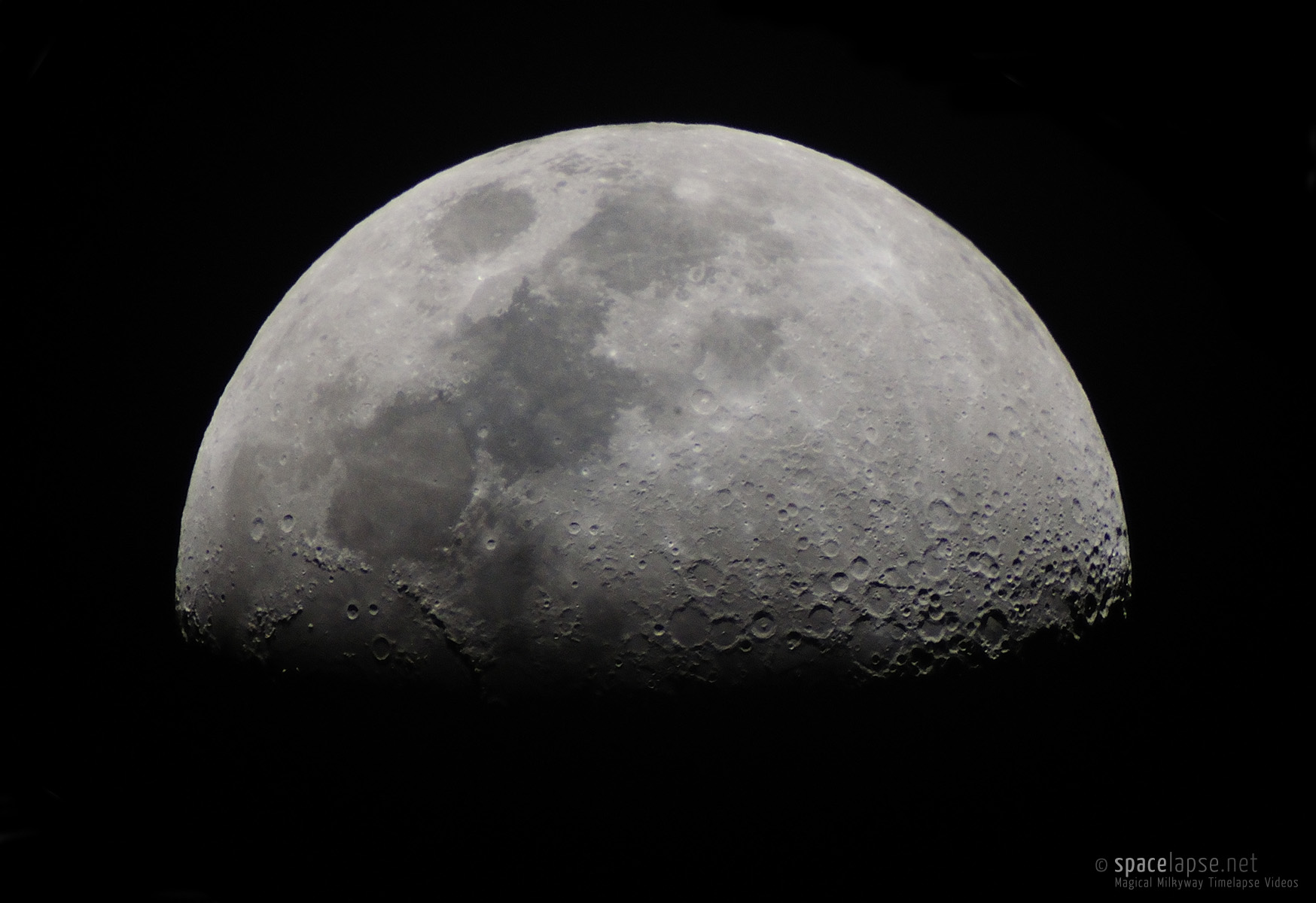Half Moon Moon Astrophotography On Spacelapse