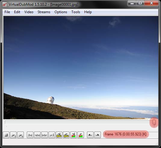 Virtual Dub Mod user interface